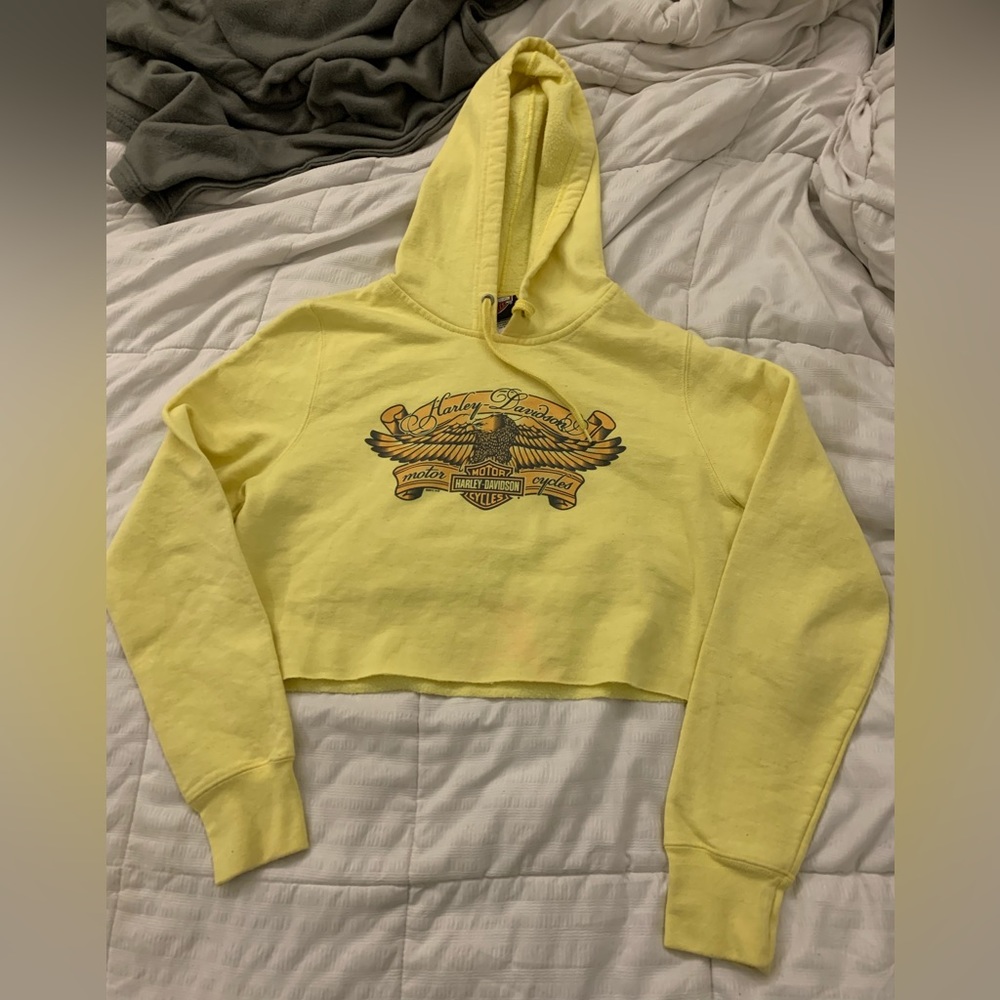 Harley Davidson cropped hoodie